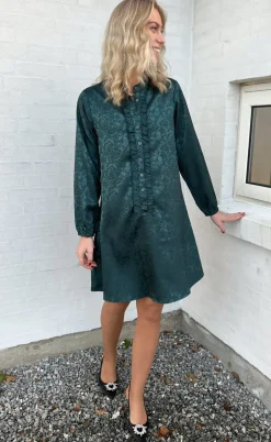 Say INA Copenhagen Kjole - Florina - Dark Green Flower
