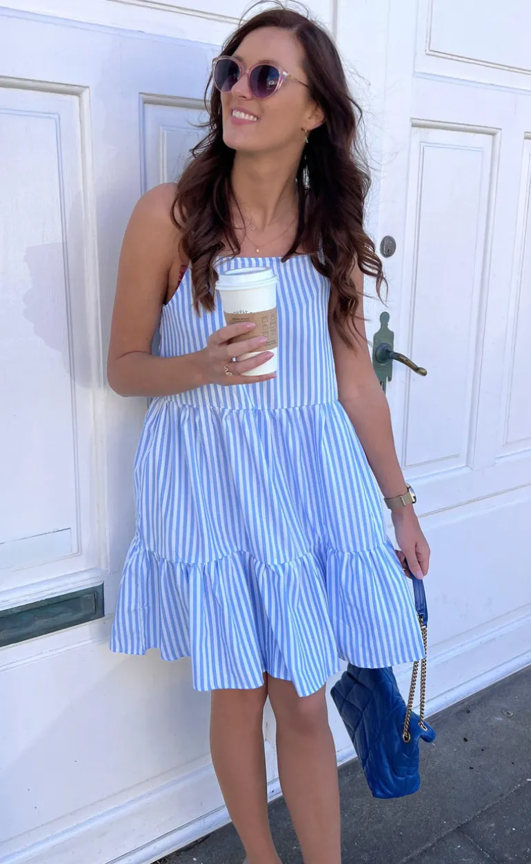 Say INA Copenhagen Kjole - Sisi - Blue White Stripe