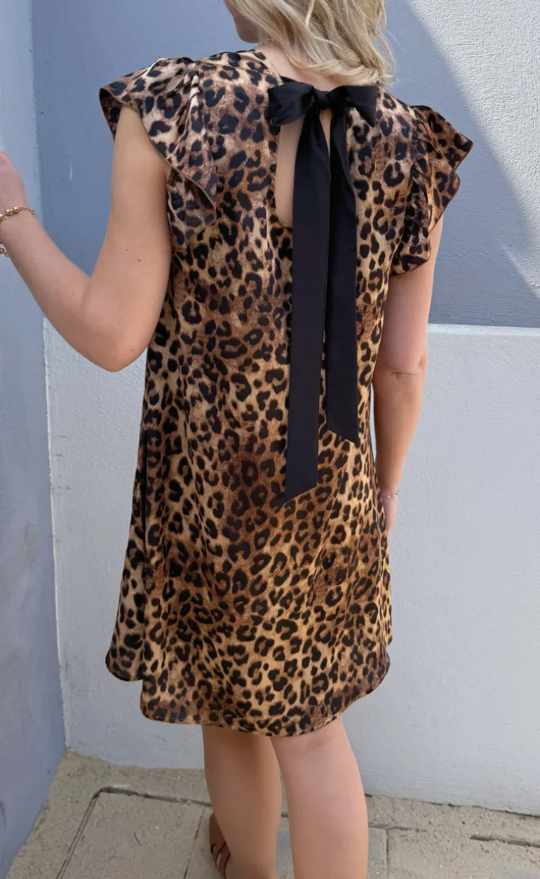 Say INA Copenhagen Kjole - Kati Bow - Leopard W. Black Bow
