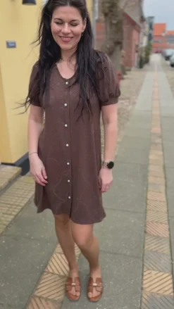Say INA Copenhagen Kjole - Fia - Dark Brown