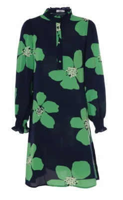 Say INA Copenhagen Kjole - Augusta - Green Flower
