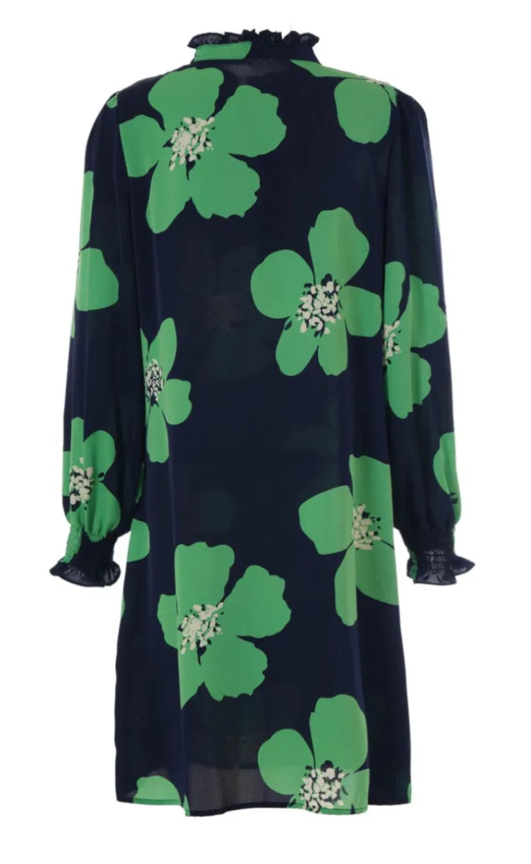 Say INA Copenhagen Kjole - Augusta - Green Flower