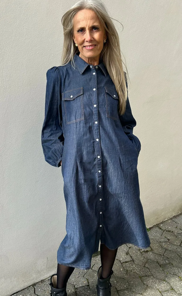 Say INA Copenhagen Kjole - Detia - Denim Blue