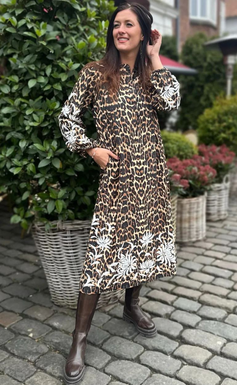 Say INA Copenhagen Kjole - Tilde Long - Leopard W. Embroidery