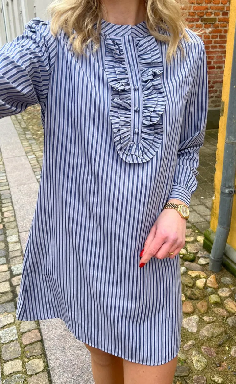 Say INA Copenhagen Kjole - Frederikke - Dark Blue Striped