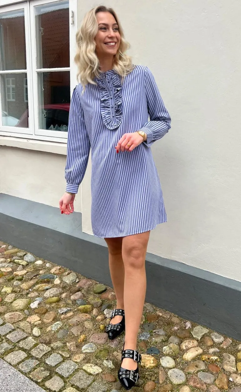 Say INA Copenhagen Kjole - Frederikke - Dark Blue Striped