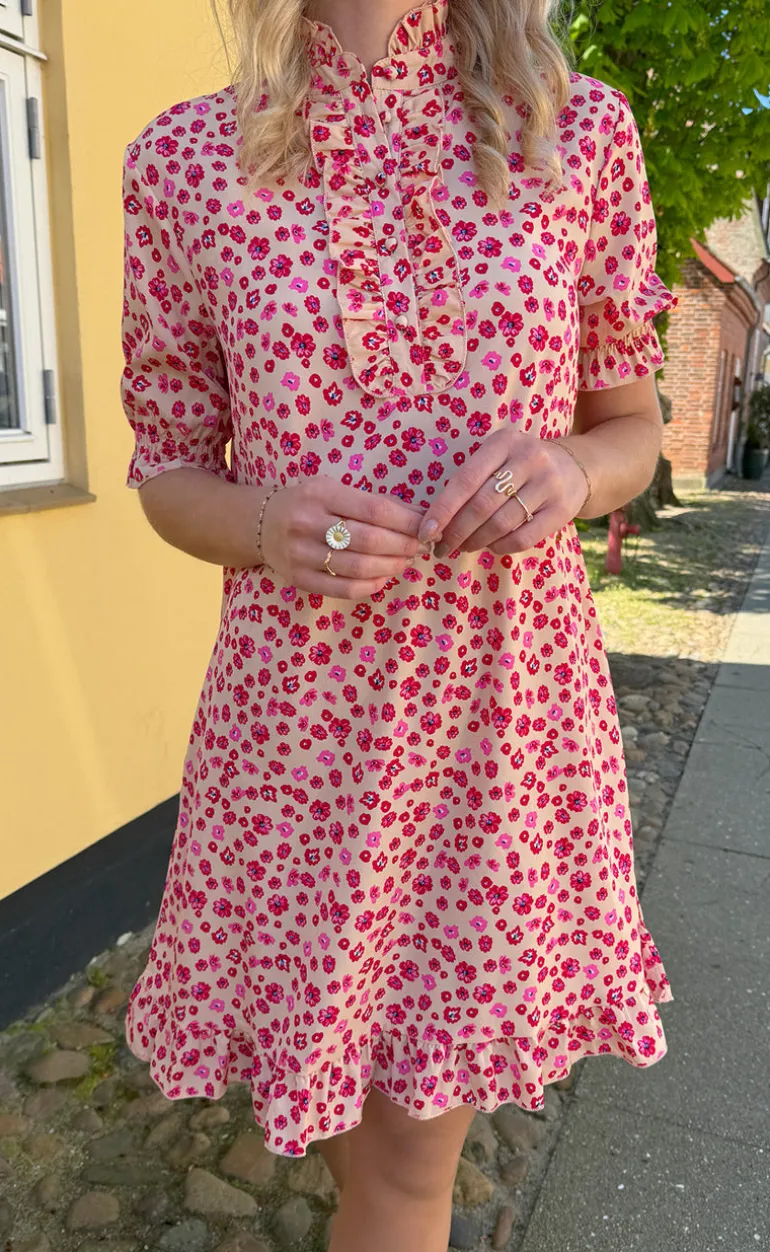 Say INA Copenhagen Kjole - Philine - Pink / Red Flowers