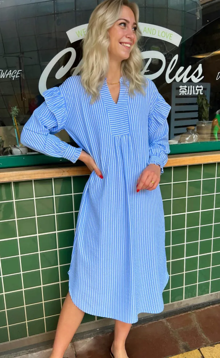 Say INA Copenhagen Kjole - Wilja - Blue Striped