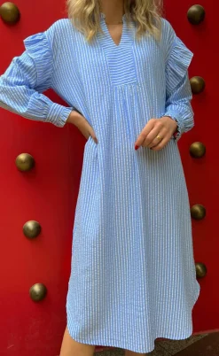 Say INA Copenhagen Kjole - Wilja - Blue Striped