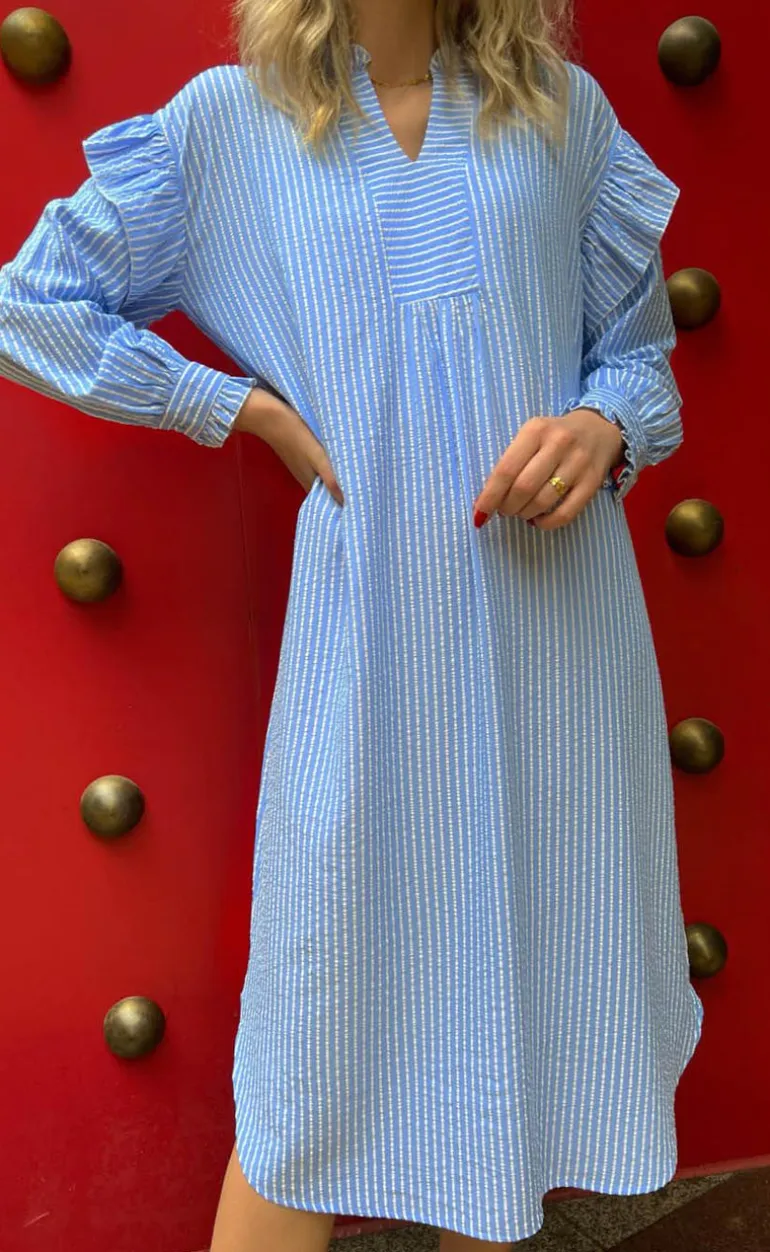 Say INA Copenhagen Kjole - Wilja - Blue Striped