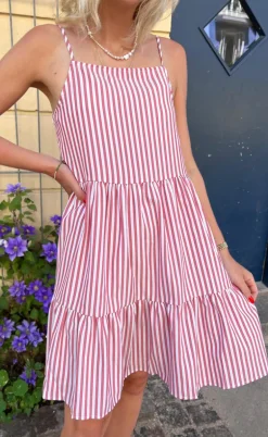 Say INA Copenhagen Kjole - Sisi - Red White Stripe