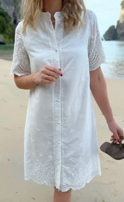 Say INA Copenhagen Kjole - Claudia - White Broderie Anglaise