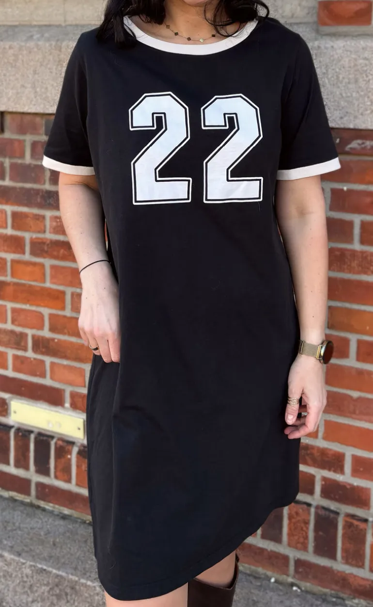 Say INA Copenhagen Kjole - Alva Football - Black W. Off White