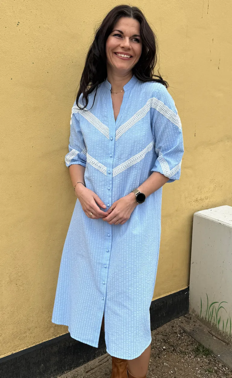 Say INA Copenhagen Kjole - Viola - Blue Striped