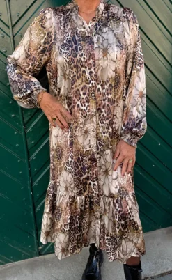 Say INA Copenhagen Kjole - Aida - Leopard / Flower