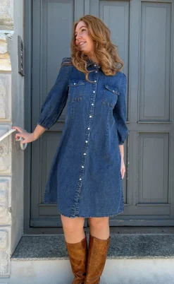 Say INA Copenhagen Kjole - Detina - Stormy Blue