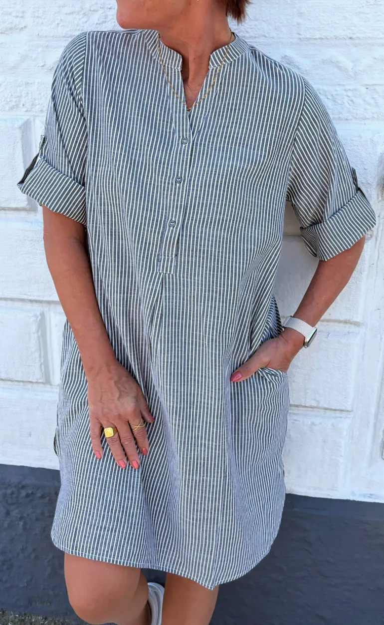 Say INA Copenhagen Kjole - Nia - Black Striped