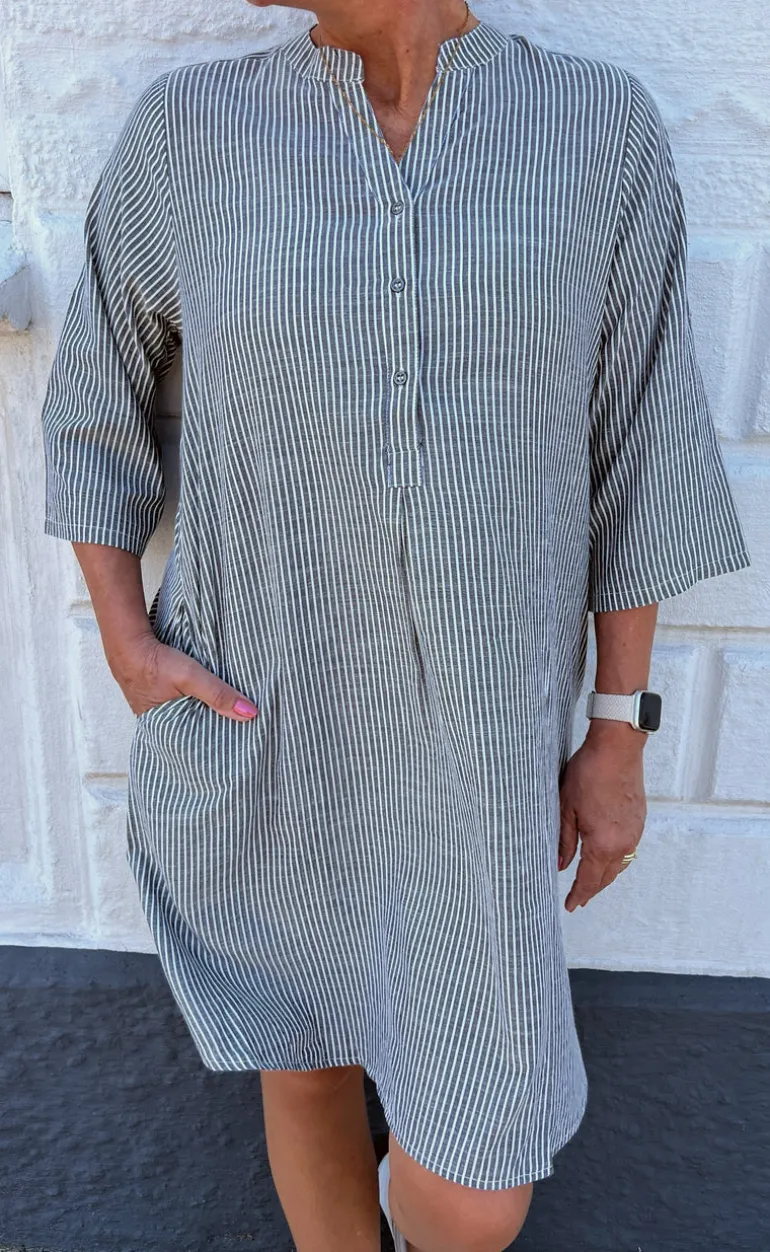 Say INA Copenhagen Kjole - Nia - Black Striped