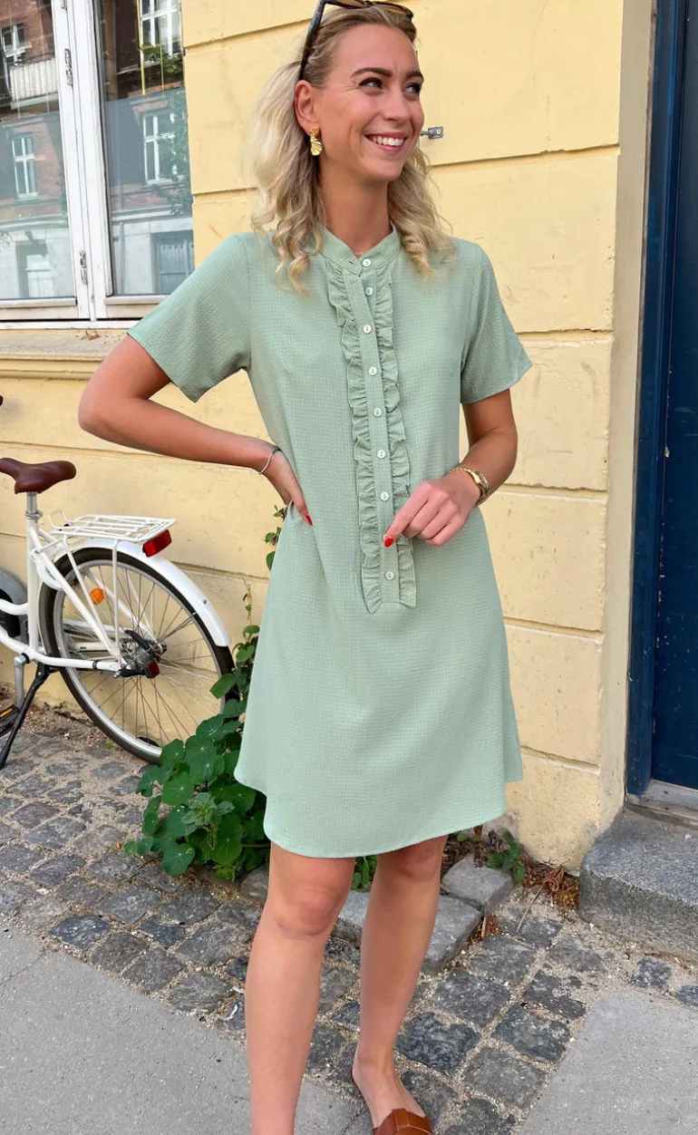 Say INA Copenhagen Kjole - Flora - Dusty Green