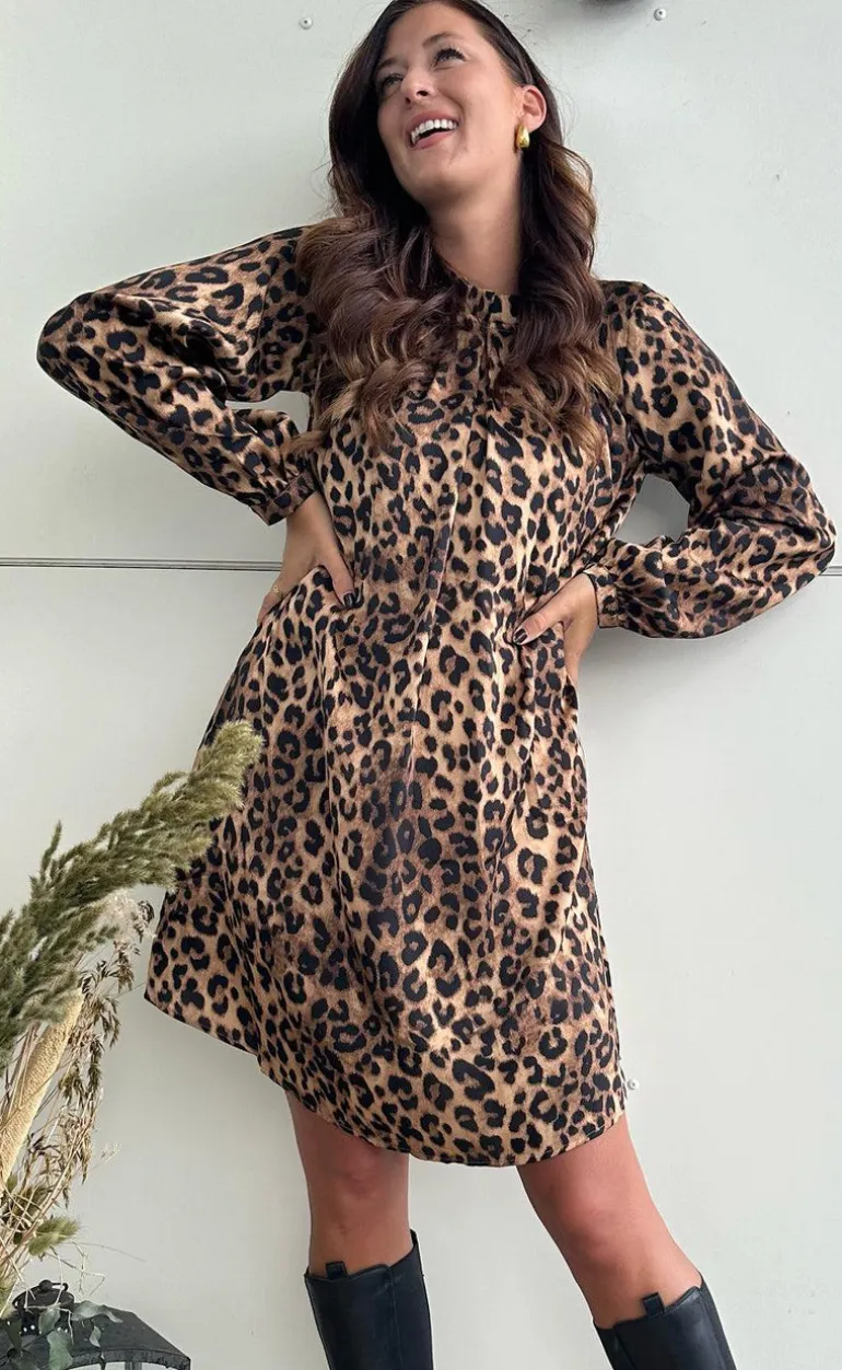 Say INA Copenhagen Kjole - Hazel - Leopard