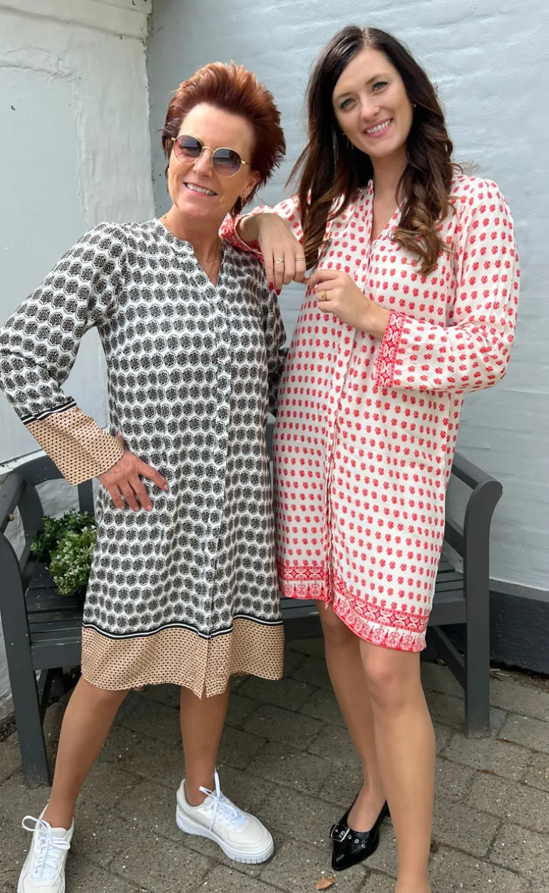 Say INA Copenhagen Kjole - Katia - White/Red