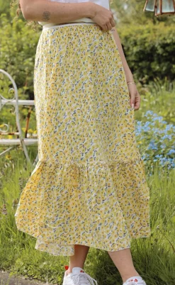 Say INA Copenhagen Nederdel - Hanna - Yellow Flower
