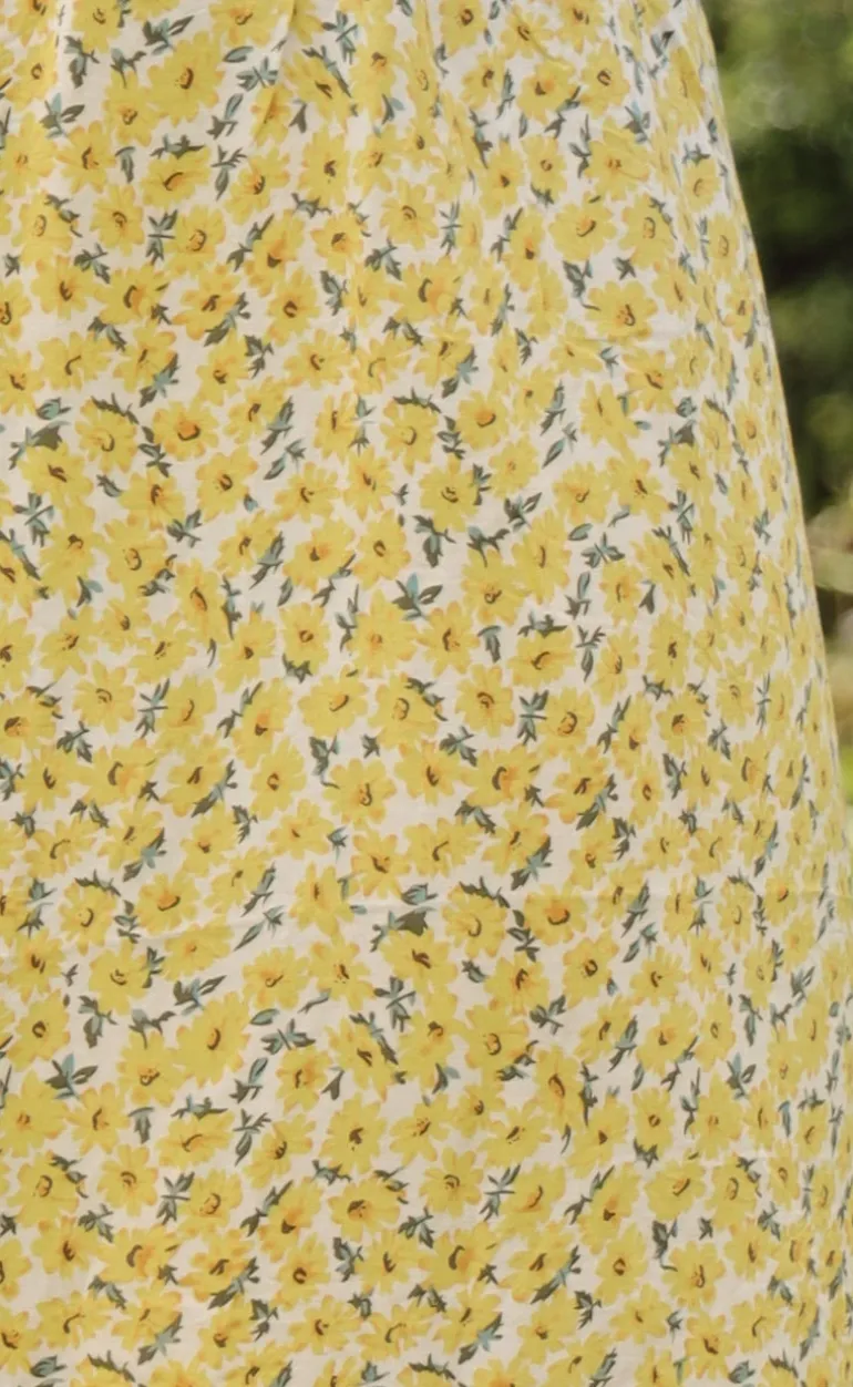 Say INA Copenhagen Nederdel - Hanna - Yellow Flower