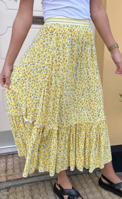 Say INA Copenhagen Nederdel - Hanna - Yellow Flower