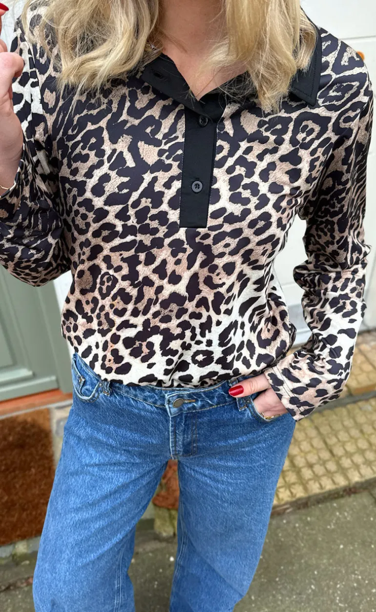 Say INA Copenhagen Polo / Bluse - Amira - Leopard