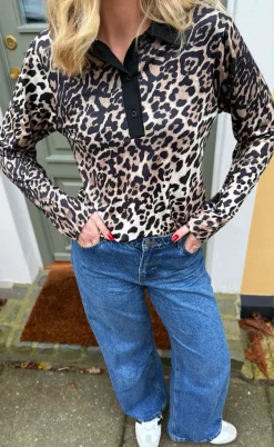 Say INA Copenhagen Polo / Bluse - Amira - Leopard