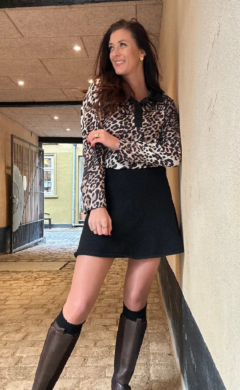 Say INA Copenhagen Polo / Bluse - Amira - Leopard