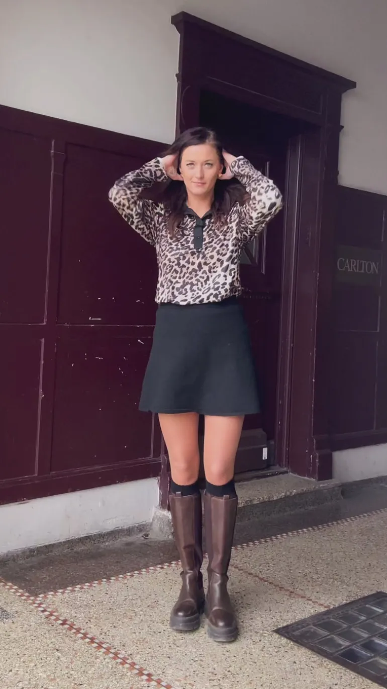 Say INA Copenhagen Polo / Bluse - Amira - Leopard