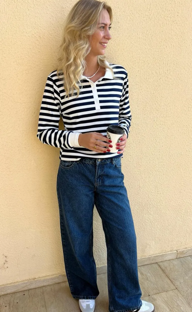 Say INA Copenhagen Polo / Bluse - Pamela - Navy Striped