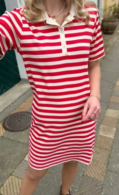 Say INA Copenhagen Polo Kjole - Pamela - Red Striped