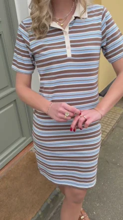 Say INA Copenhagen Polo Kjole - Pamela - Red Striped