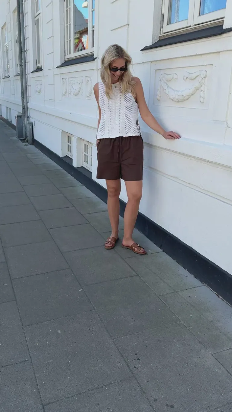 Say INA Copenhagen Shorts - Amalie - Chocolate Brown