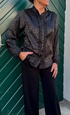 Say INA Copenhagen Skjorte - Florina - Black Leopard
