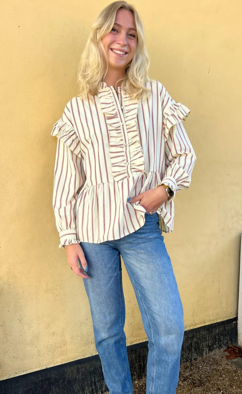 Say INA Copenhagen Skjorte - Frida - Red Striped