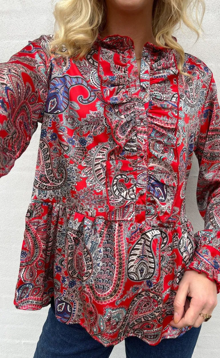 Say INA Copenhagen Skjorte - Evie - Red Paisley
