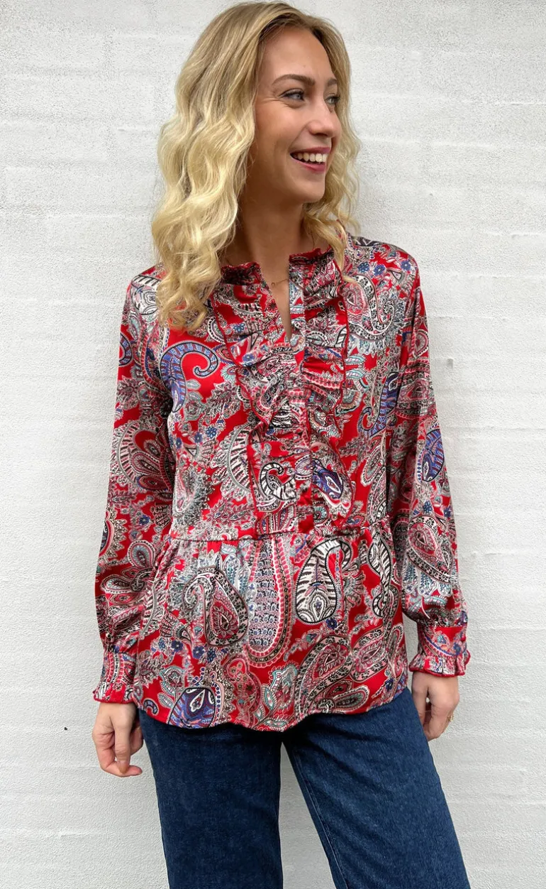 Say INA Copenhagen Skjorte - Evie - Red Paisley