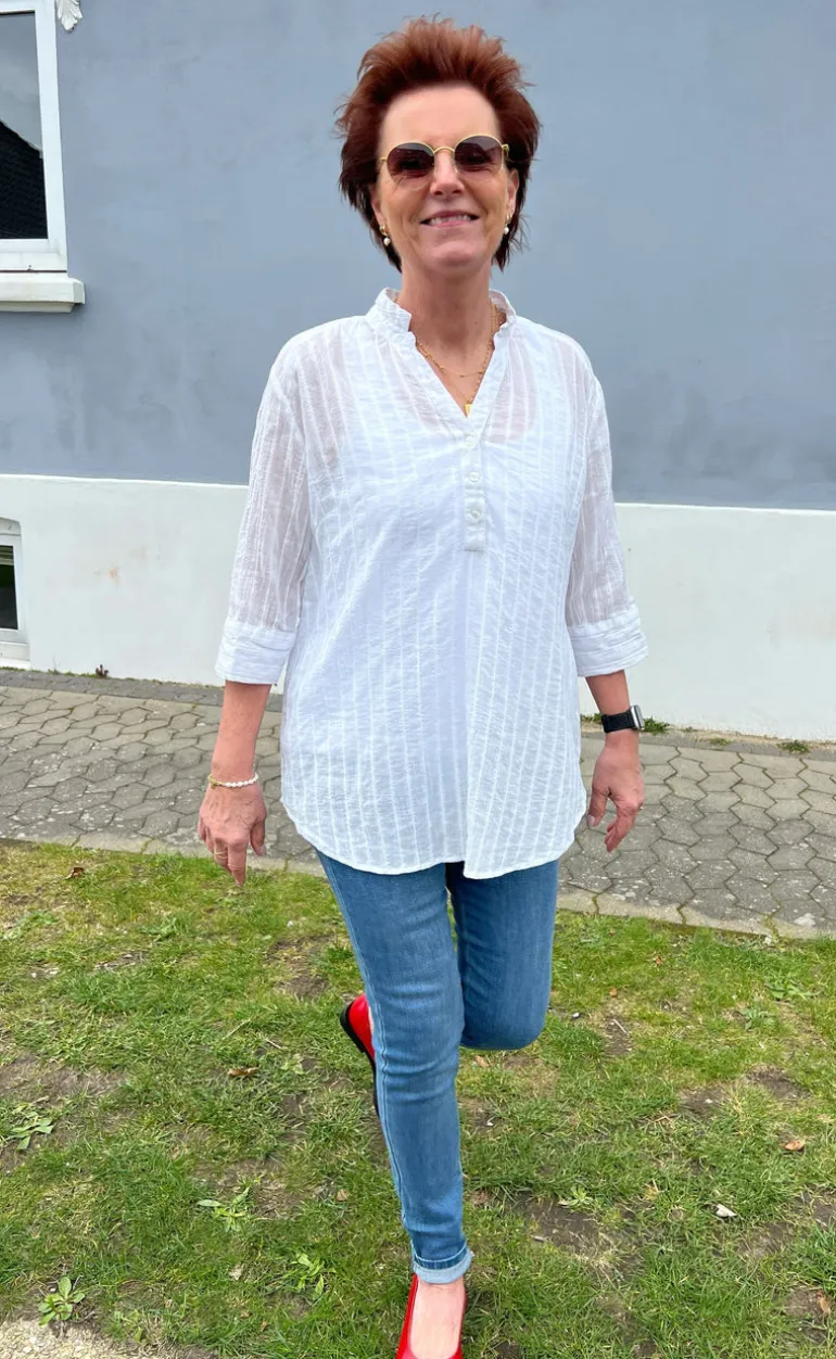Say INA Copenhagen Skjorte - Simona - White Lurex