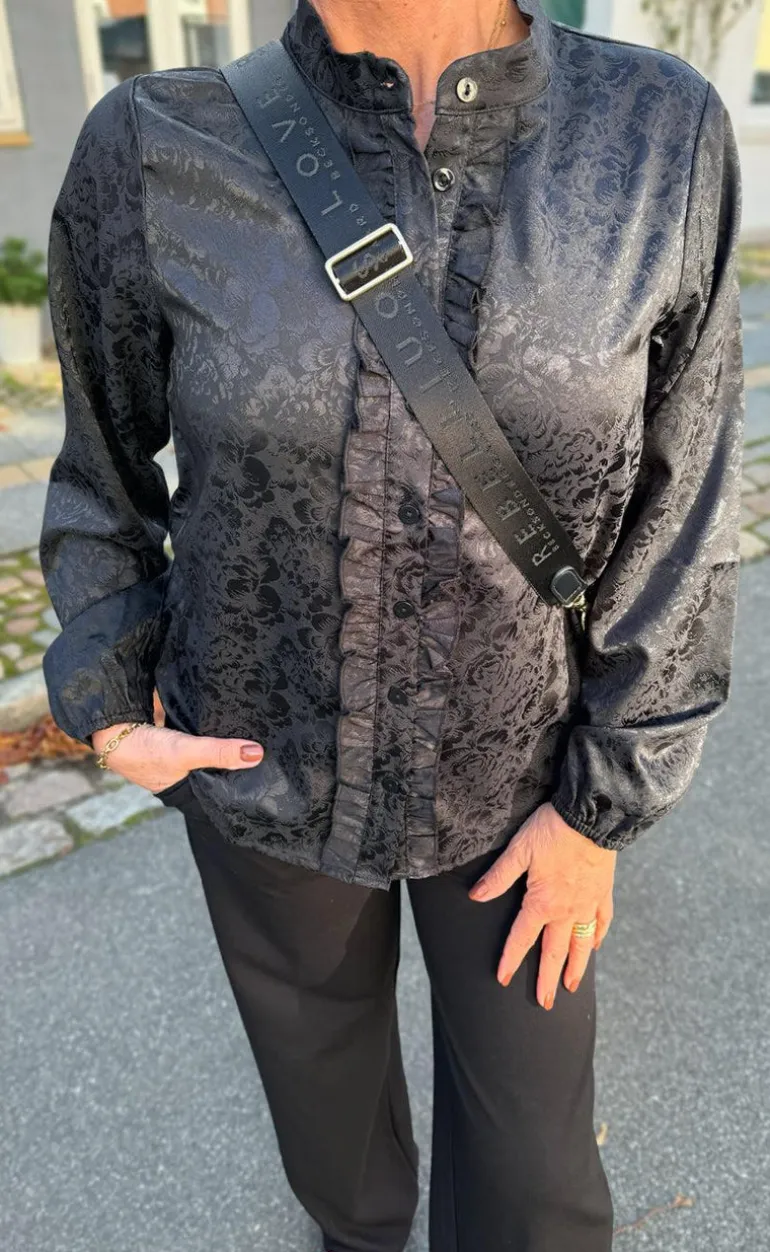 Say INA Copenhagen Skjorte - Florina - Black Flower