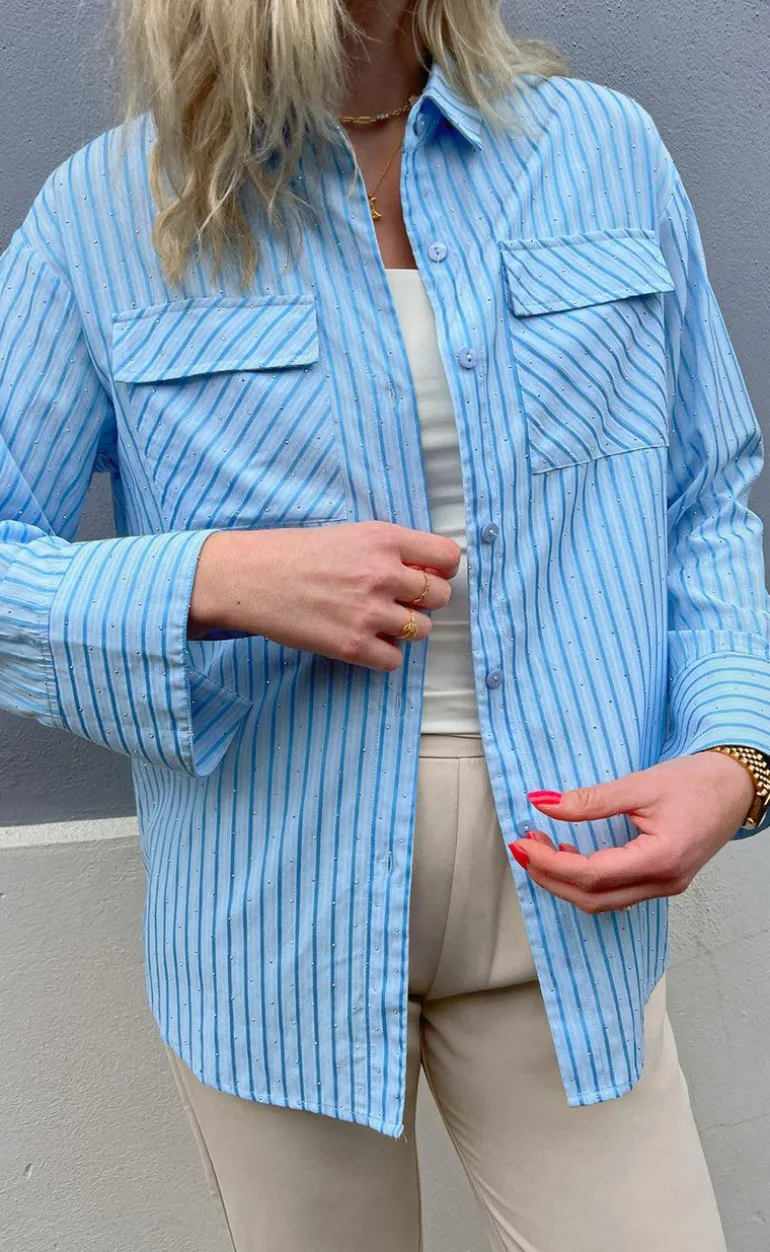 Say INA Copenhagen Skjorte - Simili - Blue Striped
