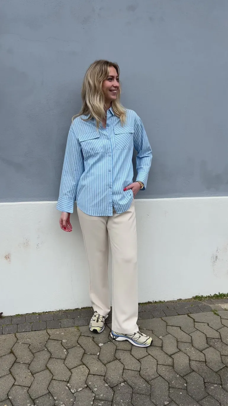Say INA Copenhagen Skjorte - Simili - Blue Striped