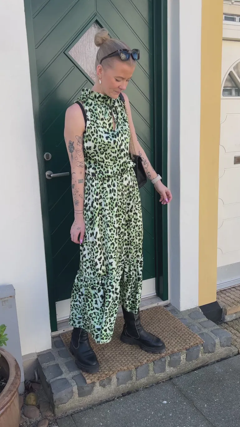 Say INA Copenhagen Top - Ellen - Green Leo (vendbar)