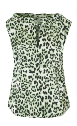 Say INA Copenhagen Top - Ellen - Green Leo (vendbar)