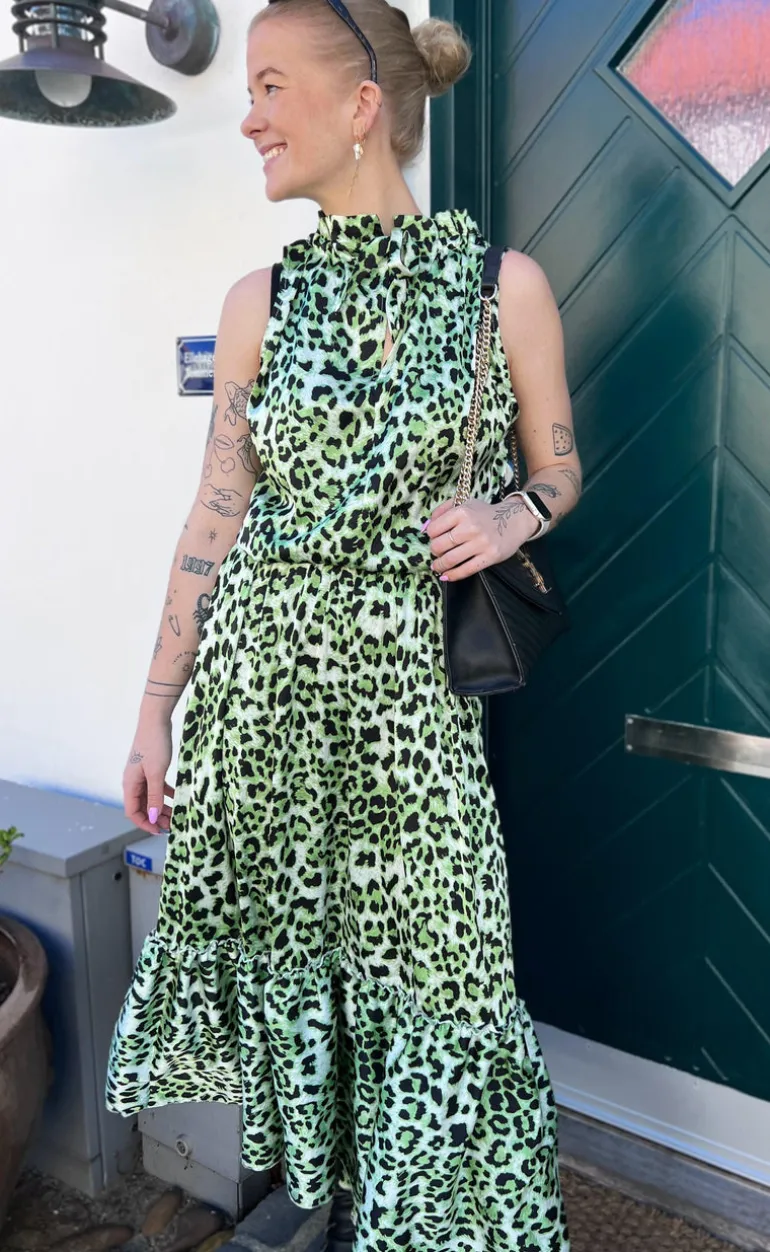 Say INA Copenhagen Top - Ellen - Green Leo (vendbar)