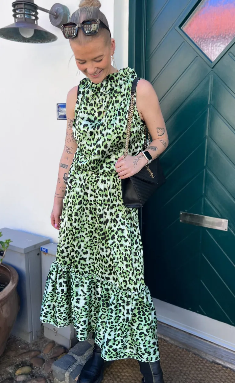 Say INA Copenhagen Top - Ellen - Green Leo (vendbar)