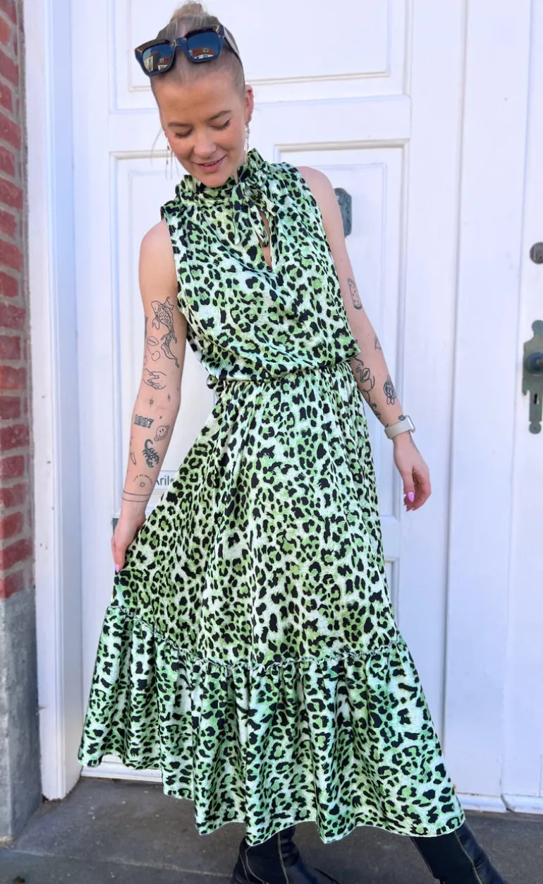 Say INA Copenhagen Top - Ellen - Green Leo (vendbar)