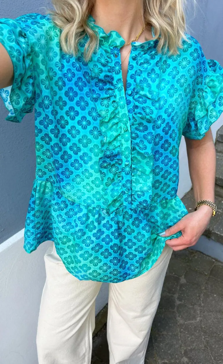 Say INA Copenhagen Top - Freya - Aqua